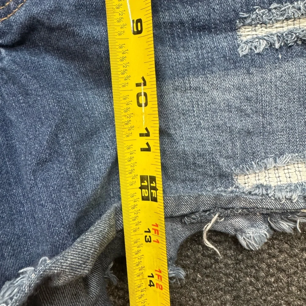 Rewash Frayed Denim Blue Shorts - Picture 4 of 6